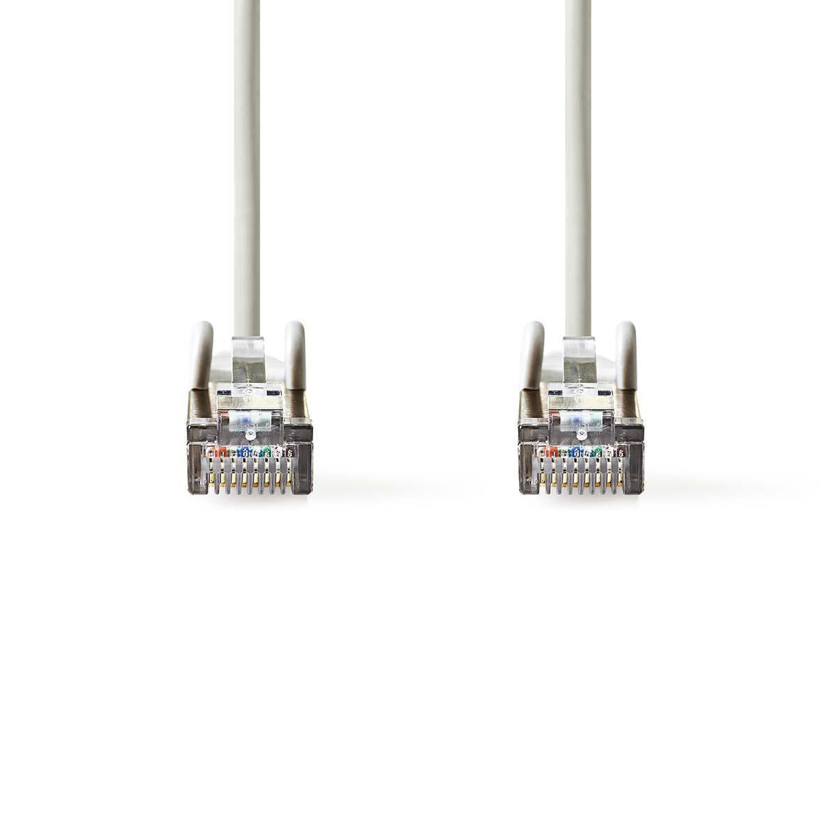 Nedis CAT5e Network Cable | SF/UTP | RJ45 Male | RJ45 Male | 7.50 m | Round | PVC | Grey | Envelope