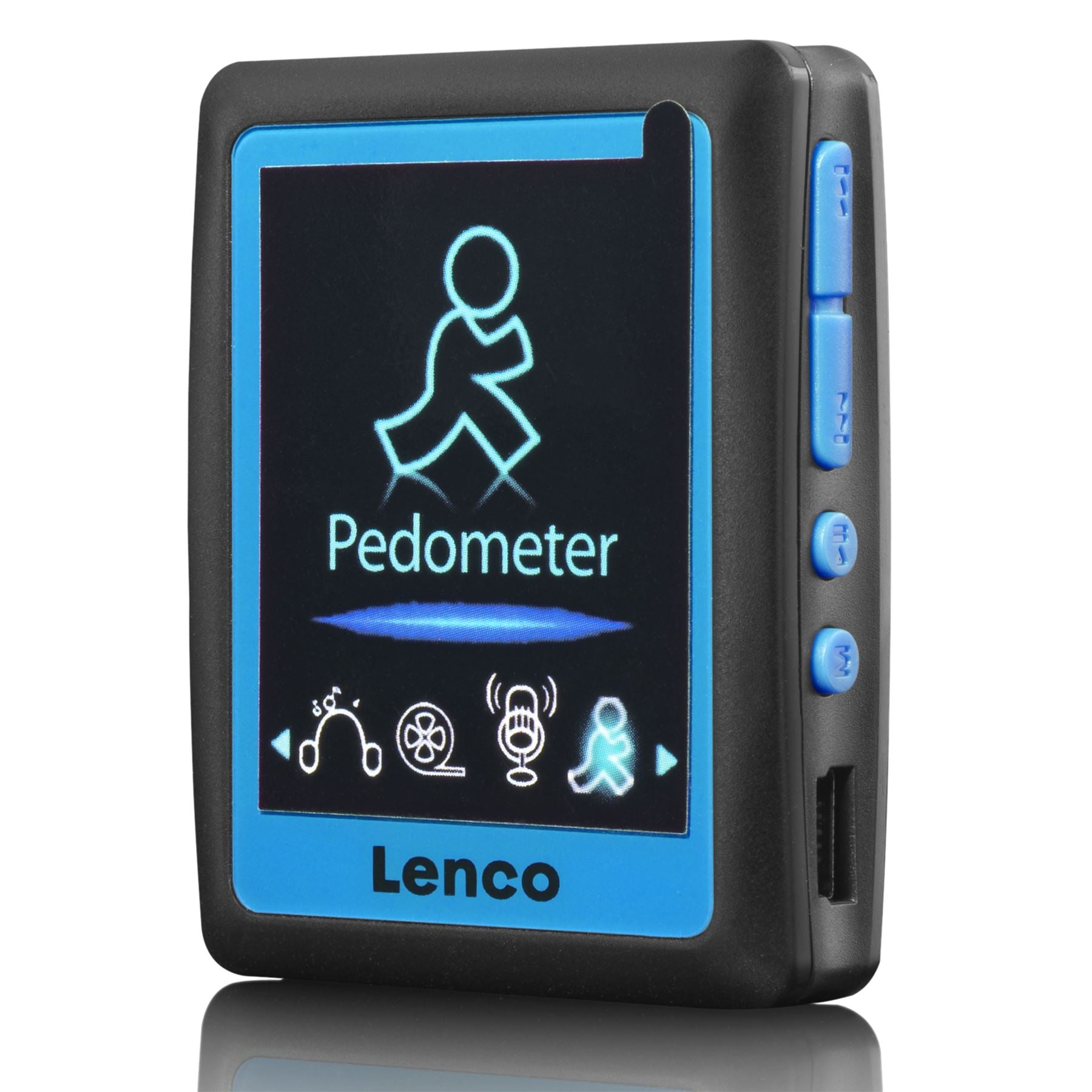 Lenco MP3/4 Player with Pedometer | 4GB | Blue