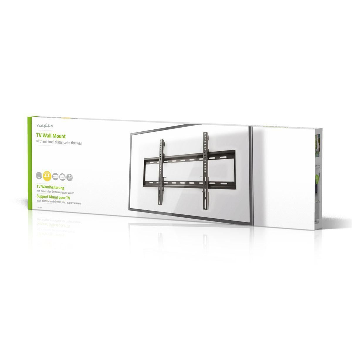 Nedis Fixed TV Wall Mount | 42 - 70 " | Maximum supported screen weight: 60 kg | Minimum wall distance: 29 mm | Steel | Black