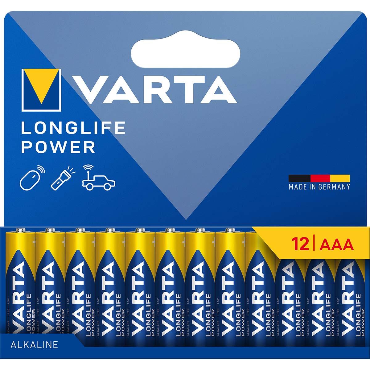 Varta Alkaline Battery AAA 1.5 V High Energy 12-Pack