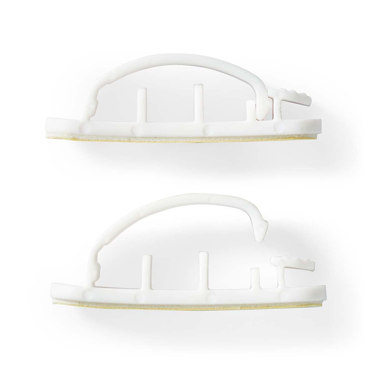 Nedis Cable Management | Cable Clip | Locked | 3 pcs | Number of slots: 3 Slots | Maximum cable thickness: 7.5 mm | Polypropylene | White