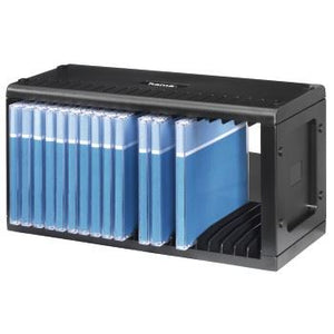 Hama 20 CD Rack Stacking Storage Box Fitting for 20 CDs In Cases - Bla