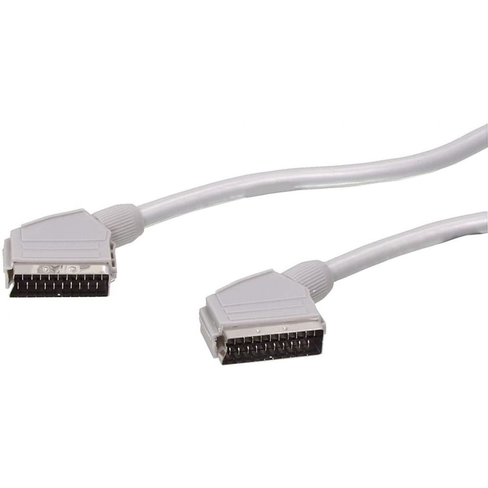 Ex-Pro 70cm / 0.70m Scart to Scart Cable 21 Pin Male to 21 Pin Male - Silver