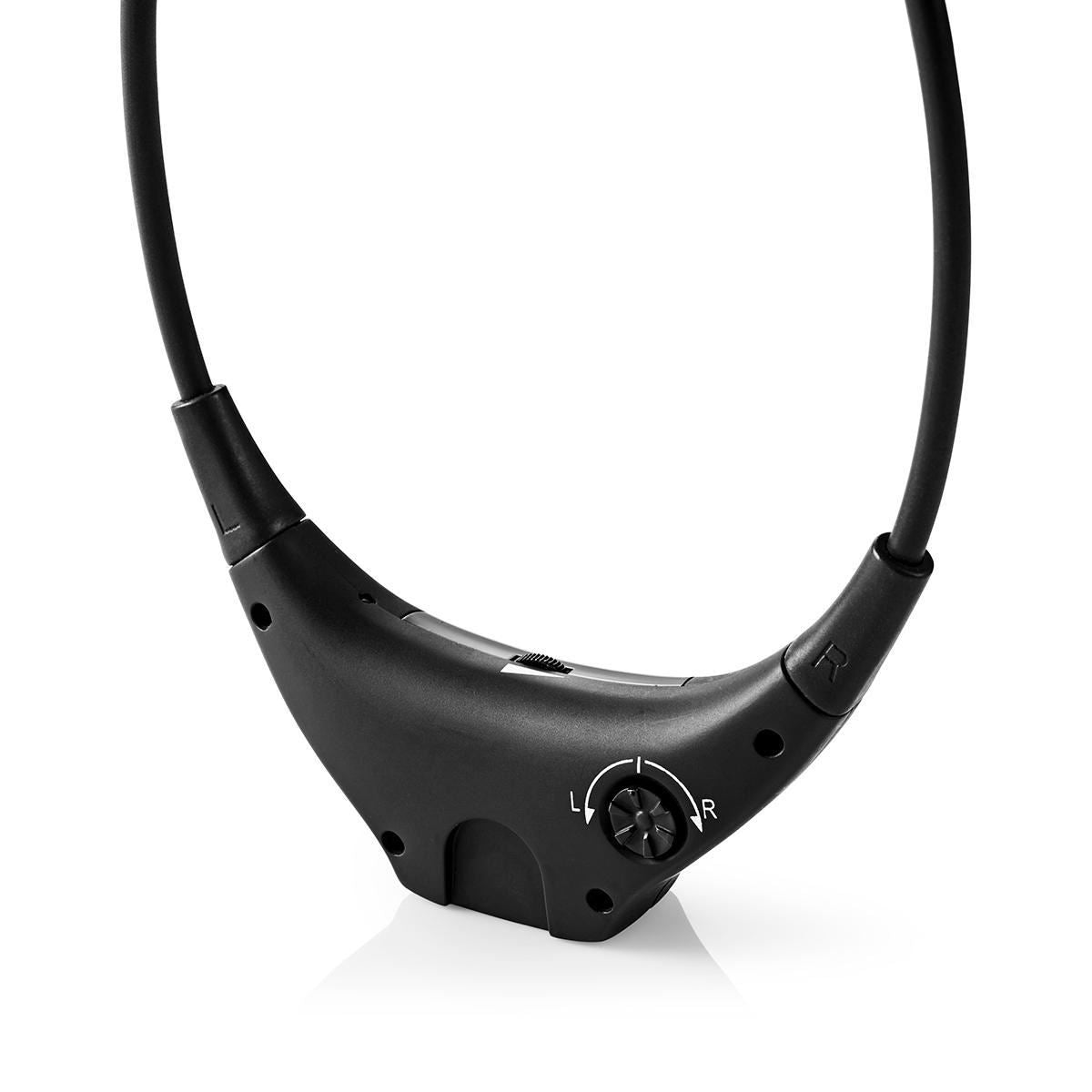 Nedis Wireless TV Headphones | RF, frequency 868 Mhz | In-Ear | Maximum battery play time: 4.5 hrs | 35 m | Digital Audio | Charging dock | Balance control | Black