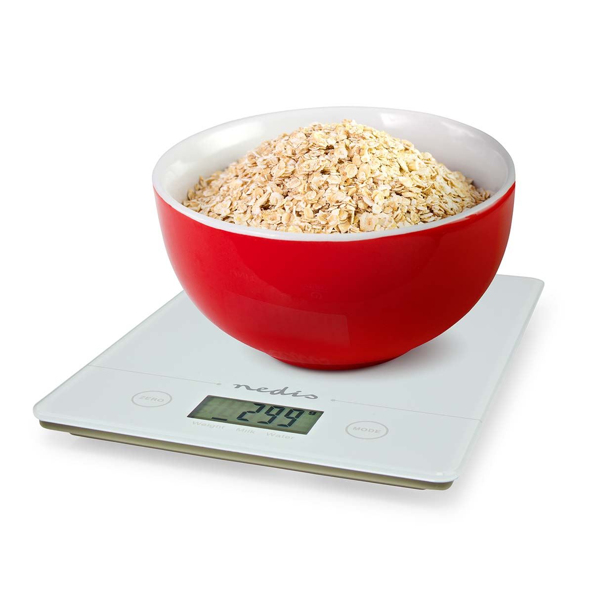 Nedis Kitchen Digital Food Scales LCD Electronic Weighing 5kg Cooking Baking Balance - White