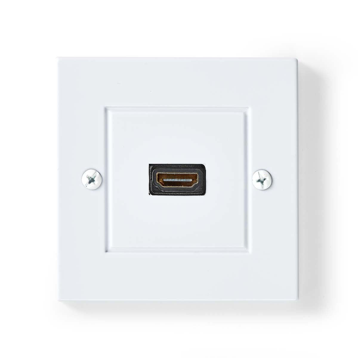 Nedis HDMI™ Wall Box | 1x HDMI™ Female | 4K@60Hz | HDMI™ Output | Black | 18 Gbps | Gold Plated | Box