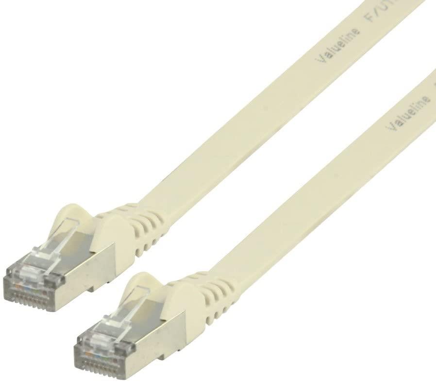 CAT6 Network Cable | F/UTP | RJ45 Male | RJ45 Male | 5.00 m | Snagless | Flat| White