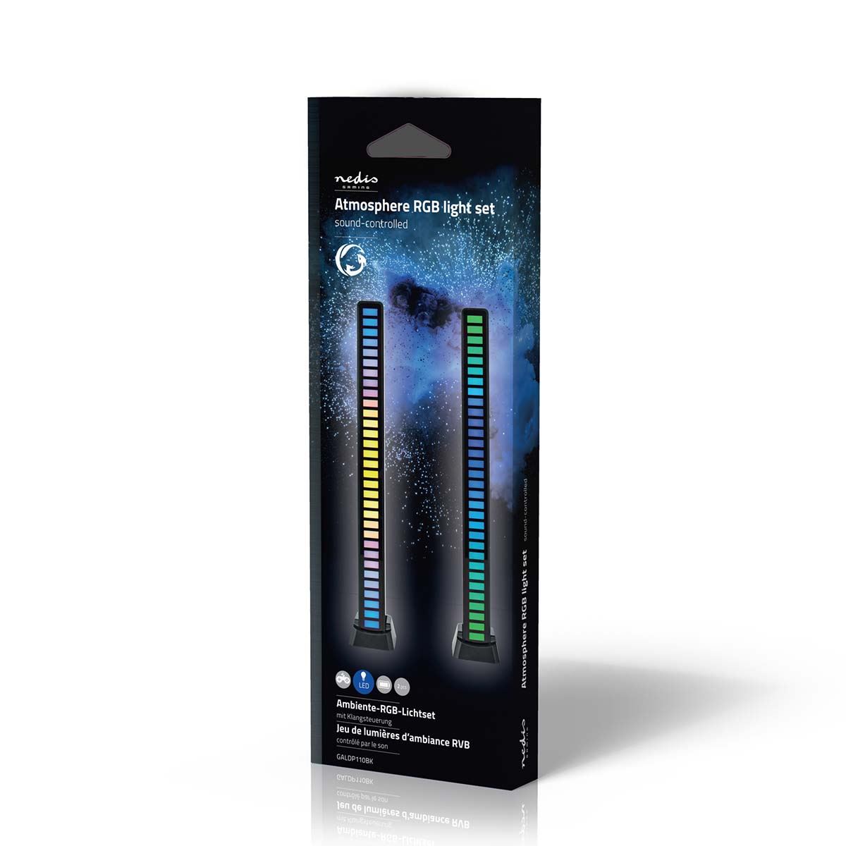 Nedis Gaming Light | RGB | Battery Powered | Used for: Desktop / Notebook | Black