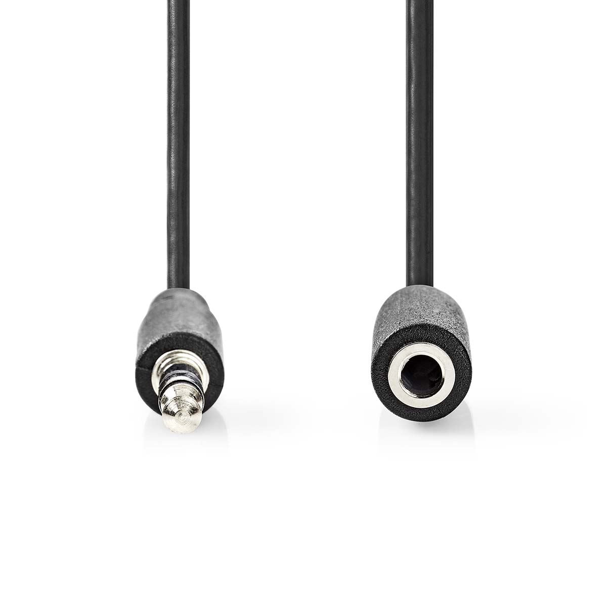 Nedis Stereo Audio Cable | 3.5 mm Male | 3.5 mm Female | Nickel Plated | 1.00 m | Round | Black | Box