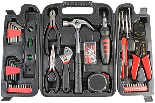 129 Piece General Handy Tool Kit & Carry Case, Complete Home / Office Kit