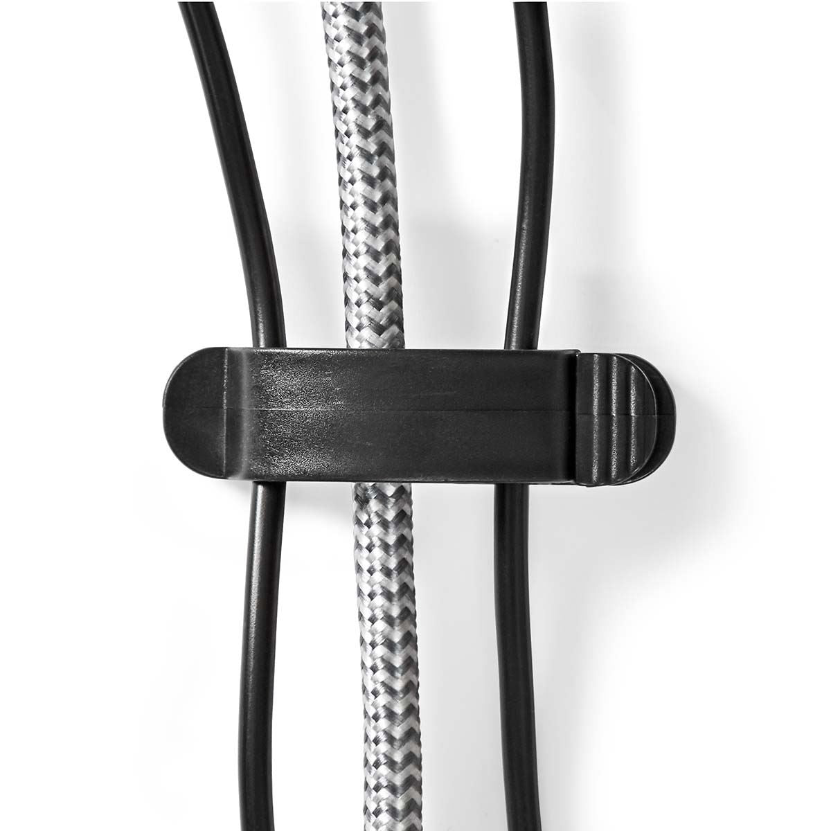 Nedis Cable Management | Cable Clip | Locked | 3 pcs | Number of slots: 3 Slots | Maximum cable thickness: 7.5 mm | Polypropylene | Black