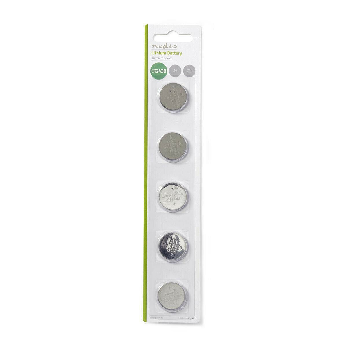 Nedis CR2430 Lithium Button Cell Battery | 3 V DC | 5-Pack