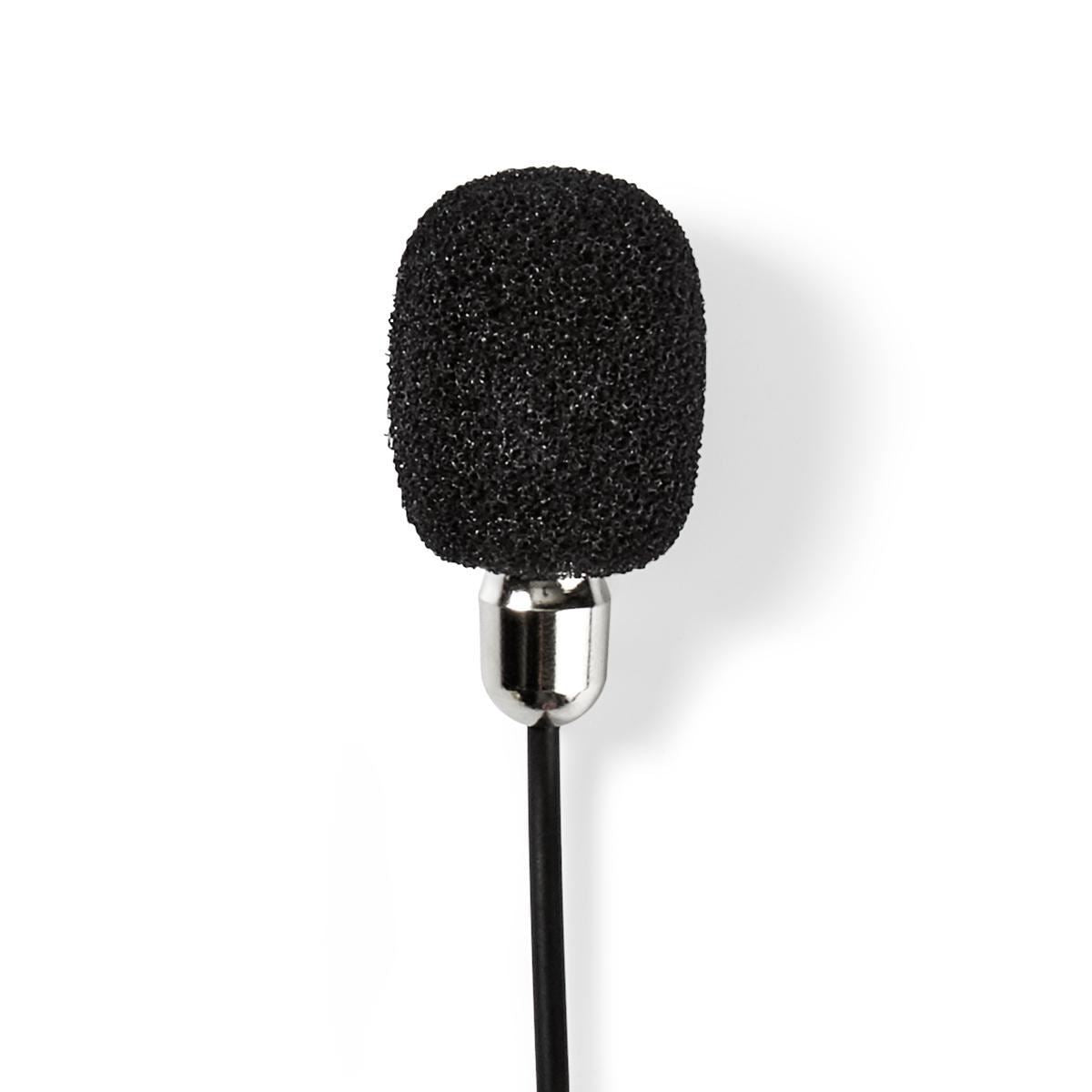 Nedis 3.5mm Lavalier Microphone, Wired Omnidirectional Clip On Lapel Mic with Audio Splitter and Travel Pouch, for Video Call Podcast Ga...