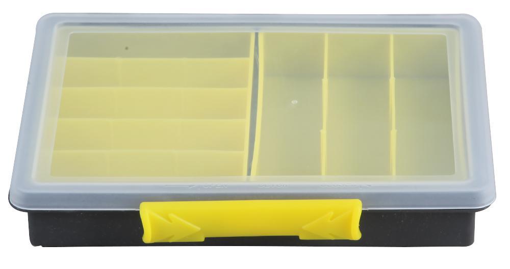 8 Compartment Organiser Storage Case Box with Removable Trays - 30mm x 175mm x 140mm, Craft, Screws, Nails, Nut Bolt
