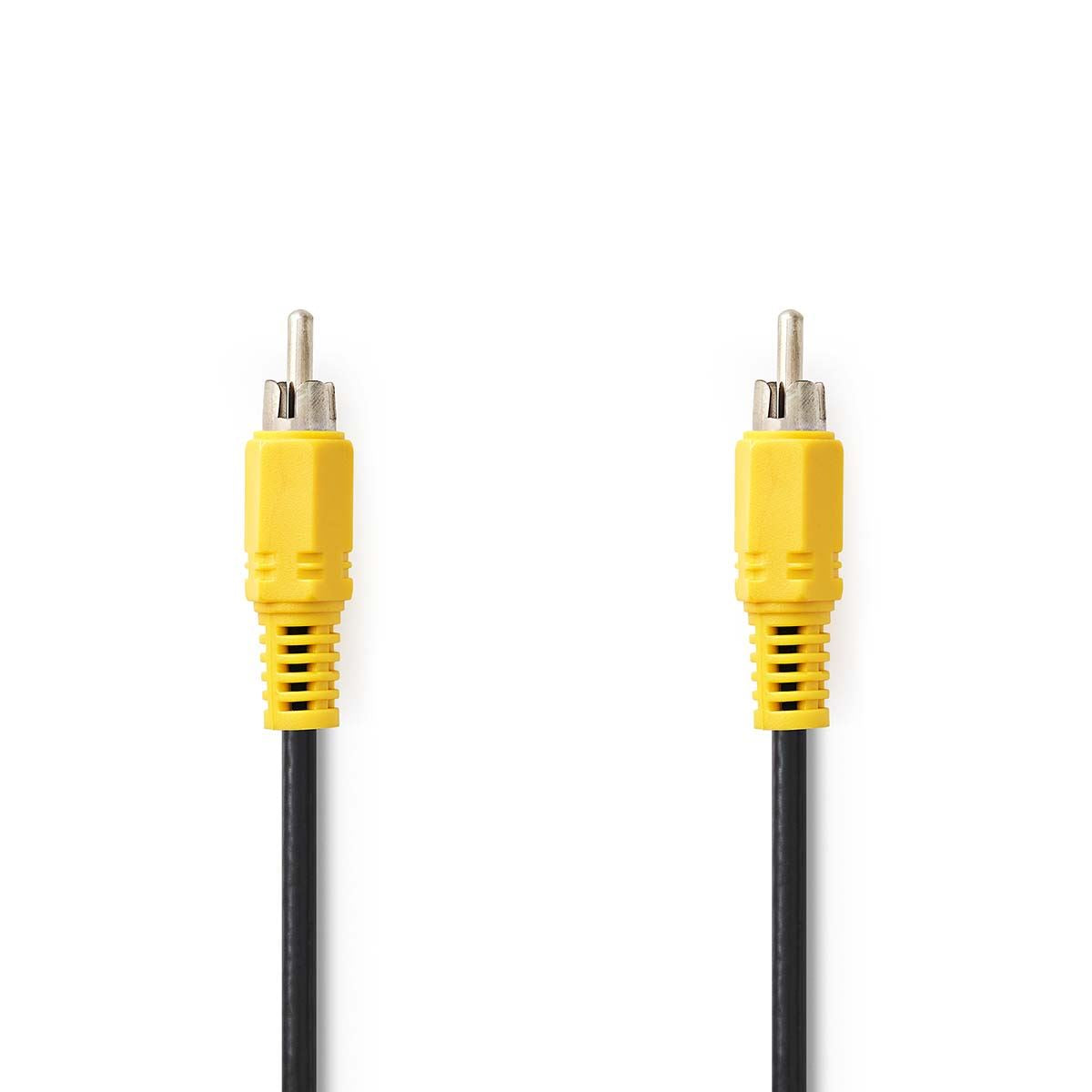 Nedis Composite Video Cable | RCA Male | RCA Male | Nickel Plated | 480p | 10.0 m | Round | PVC | Black | Label