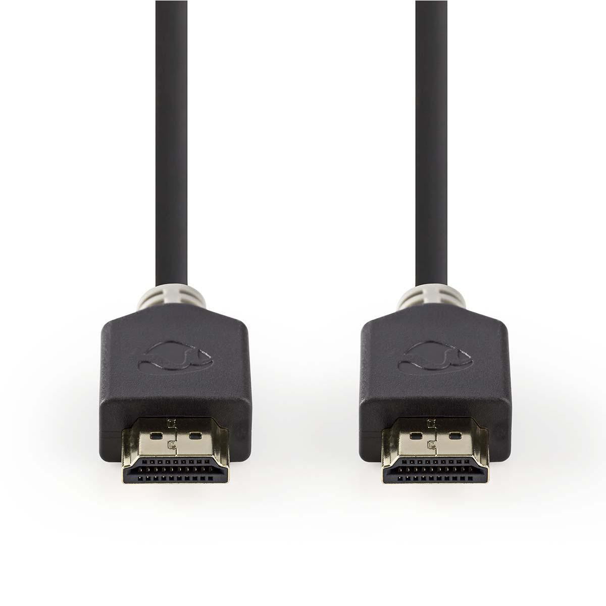 Nedis High Speed HDMI™ Cable with Ethernet | HDMI™ Connector | HDMI™ Connector | 4K@60Hz | ARC | 18 Gbps | 10.0 m | Round | PVC | Anthracite | Box