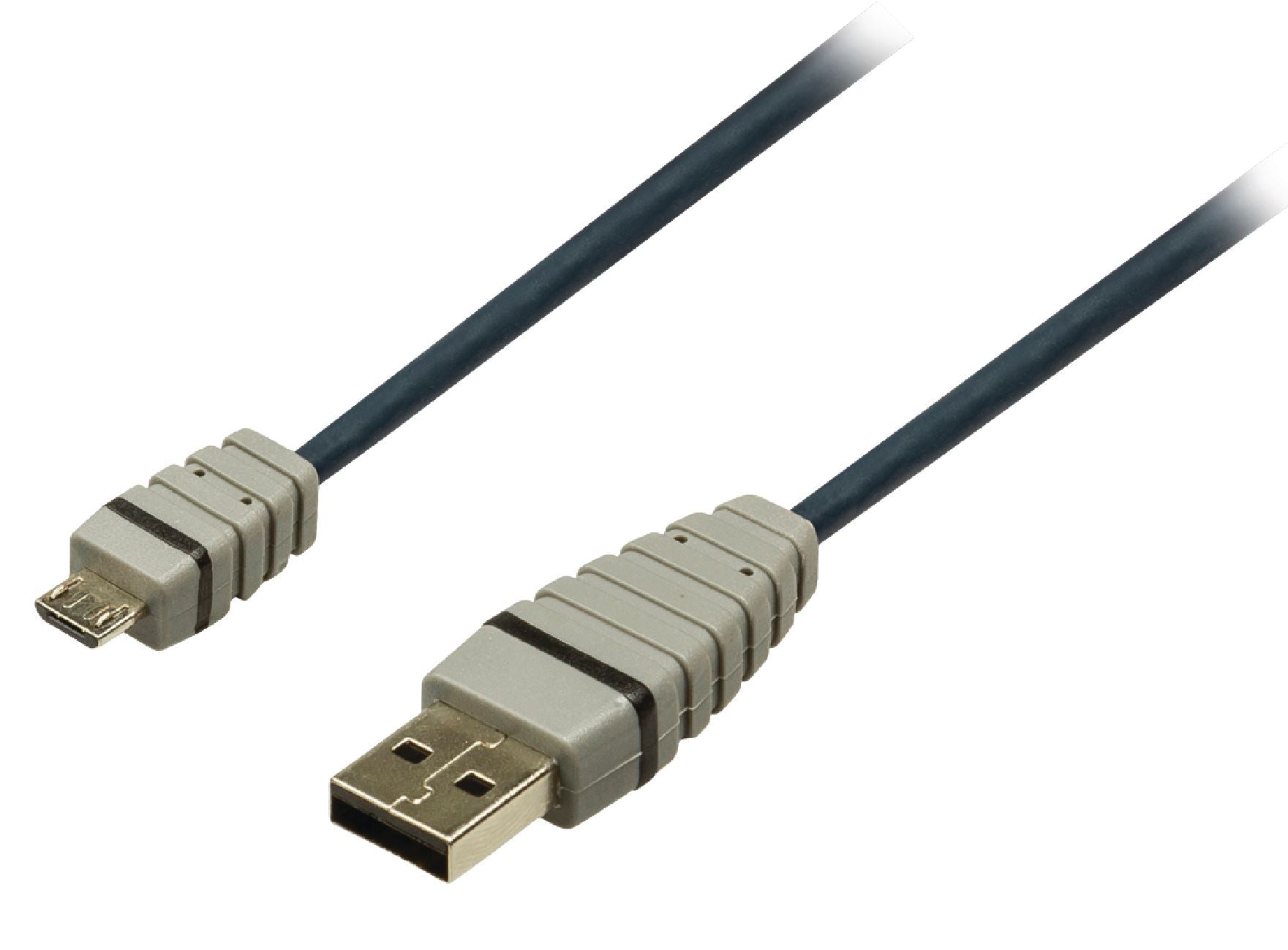 Bandridge 2m USB 2.0 Cable A Male - Micro B Male Round