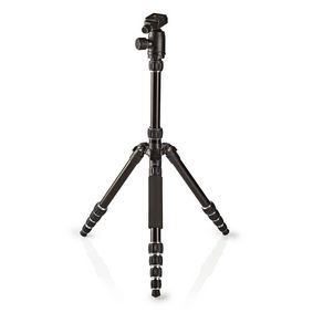 Nedis Tripod | Maximum load capacity: 3.0 kg | Minimum working height: 17.5 cm | Maximum working height: 145.0 cm | 3 Segments | Ball Head | Travel bag included | Reversible center column | ABS / Aluminium | Black