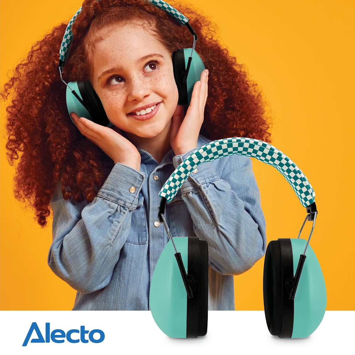 Alecto BV71 Kids Ear Defenders Children, Age 5-16, Certified 29dB, Adjustable Size, Noise Cancelling Headphones Kids, Ear Defenders Autism, Ear Muffs for Toddler, Boys, Girls, School - Green