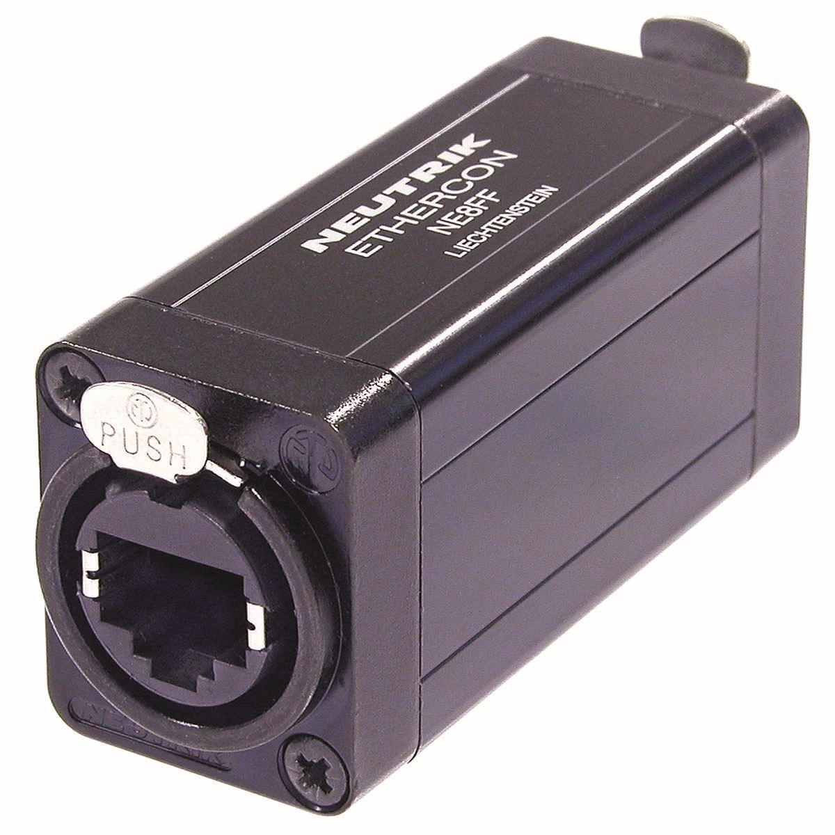 Neutrik EtherCON RJ45 feedthrough coupler for cable extensions