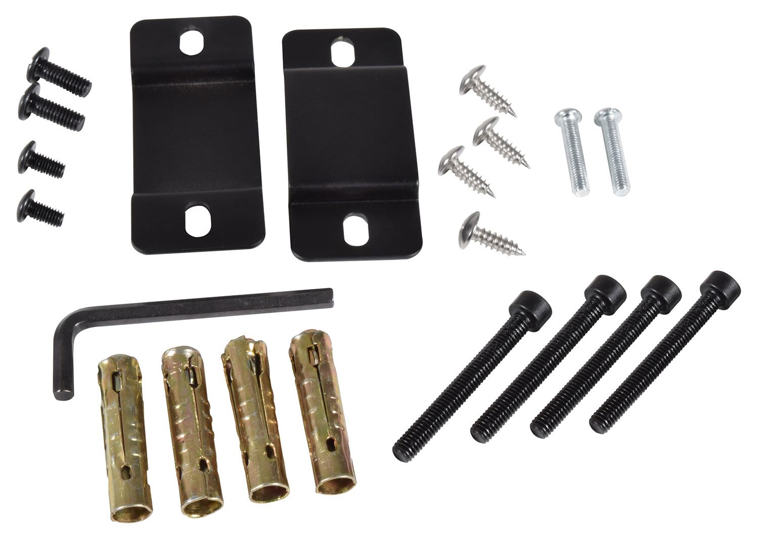 Av:link Heavy Duty Universal Adjustable Speaker Wall Brackets Pair - Black