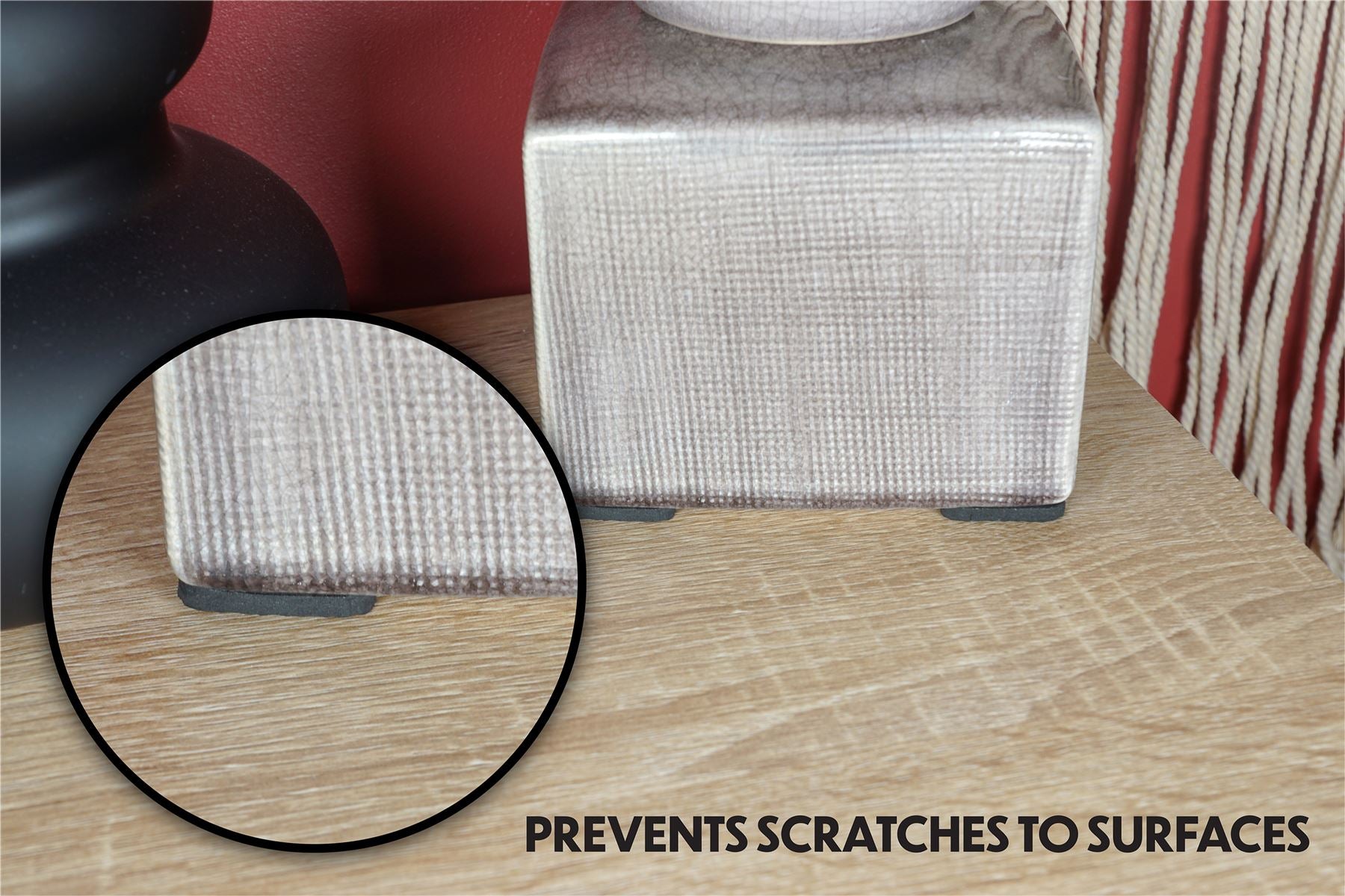 30 x 44mm Self Adhesive Rubber Anti Vibration Hiifi Speaker / Scratch Pads Round 12 Pack