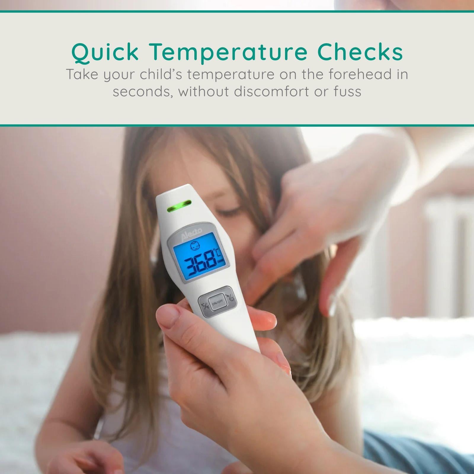 Alecto Forehead Medical Thermometer Infrared - White