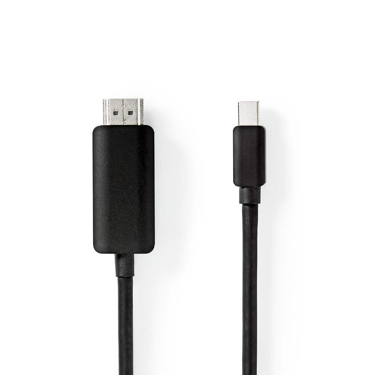 Nedis Mini DisplayPort Cable | DisplayPort 1.4 | Mini DisplayPort Male | HDMI™ Connector | 48 Gbps | Nickel Plated | 2.00 m | Round | PVC | Black | Envelope