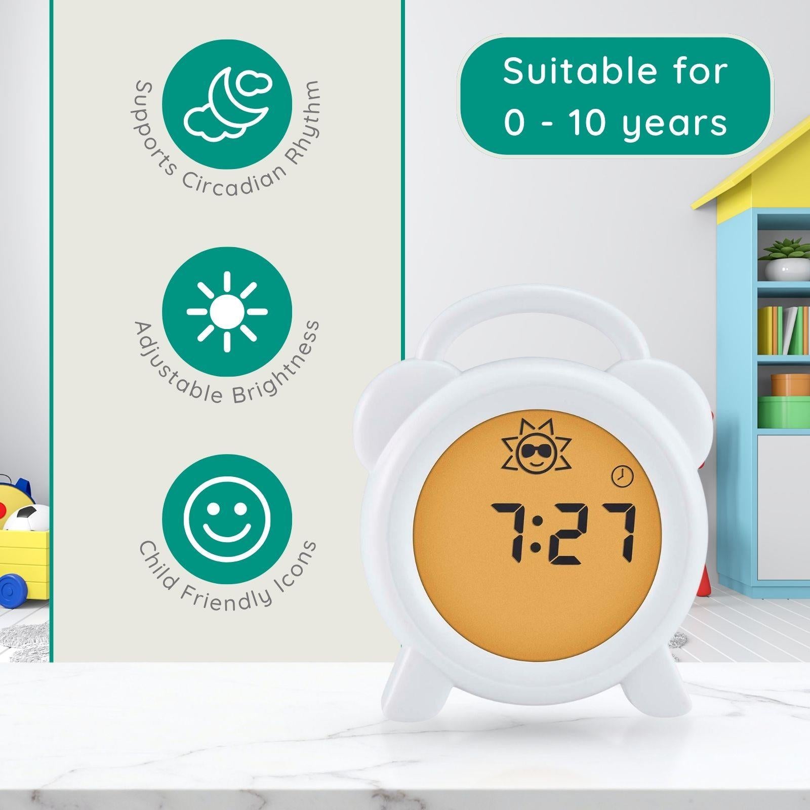 Alecto Childresns Sleep Trainer & Night Lamp Light / Alarm Clock White