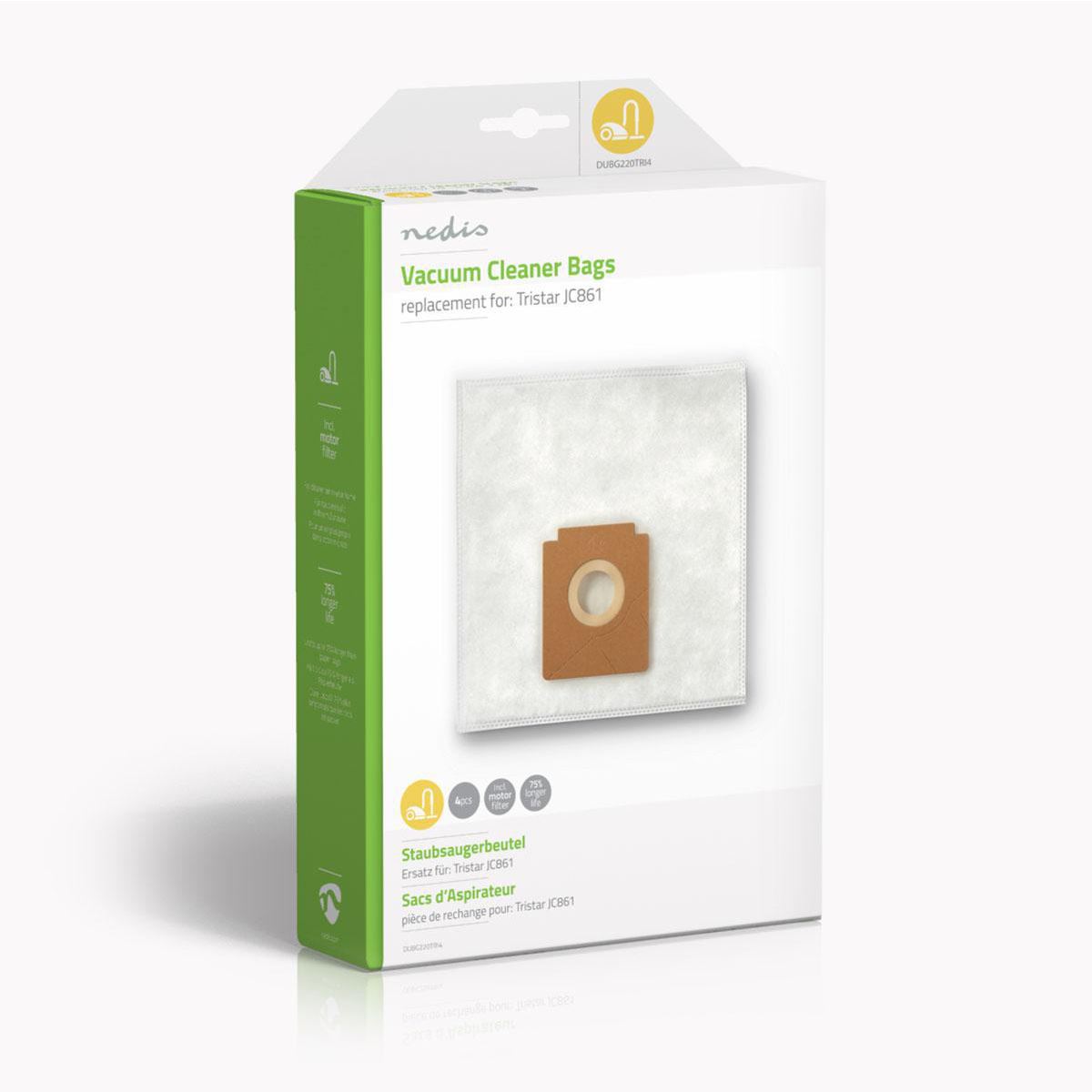 Nedis Vacuum Cleaner Bag | 4 pcs | Synthetic | Most sold for: Tristar JC861 | White