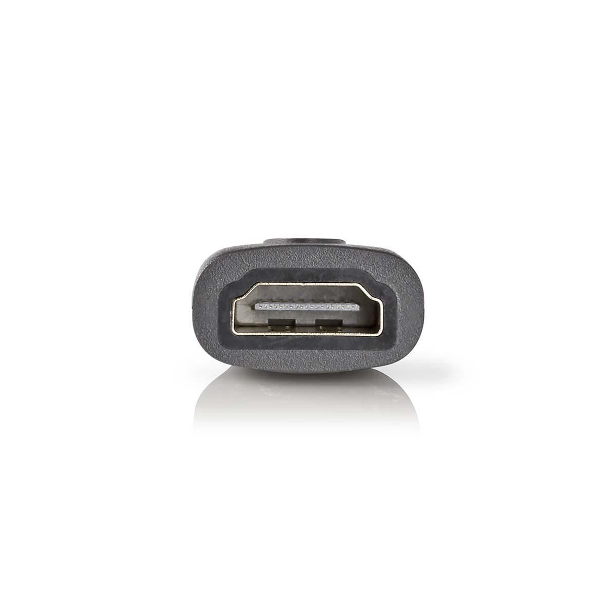 Nedis HDMI™ Adapter | HDMI™ Mini Connector to HDMI™ Female | Gold Plated | Straight | ABS | Anthracite