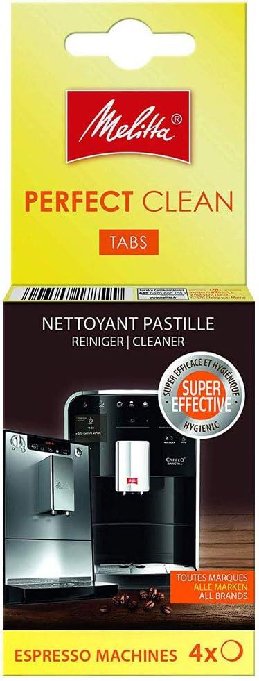Melitta 'Perfect Clean' Espresso Machine Cleaning Tablets (1.8g, Pack of 4), Silver