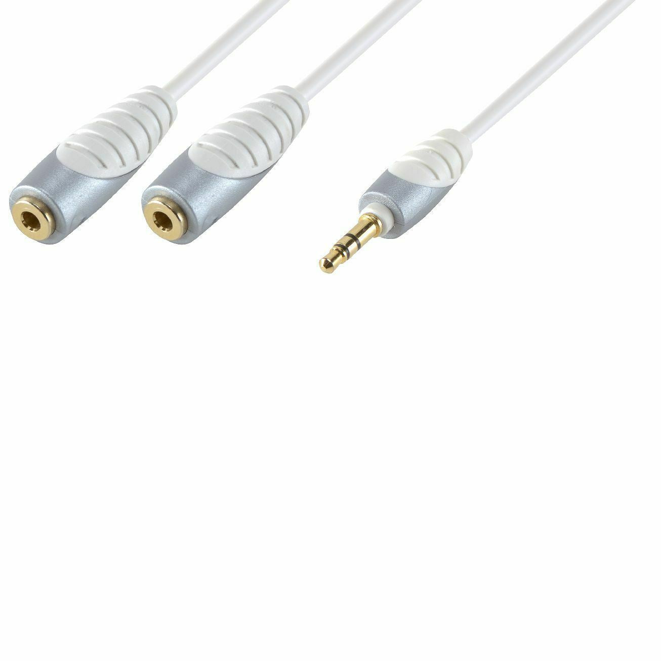 Bandridge 0.2m Stereo Headphone 3.5mm Splitter 2x 3.5mm Female 0.20m 24K Gold OFC