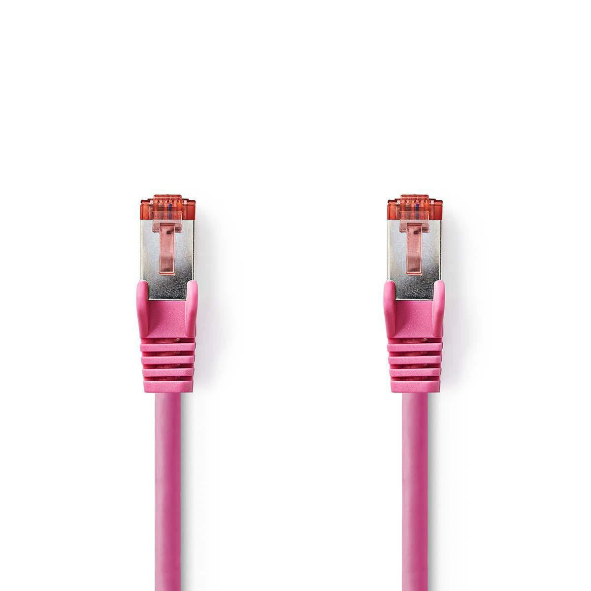 Nedis CAT6 Network Cable | RJ45 Male | RJ45 Male | S/FTP | 15.0 m | Round | LSZH | Pink | Polybag