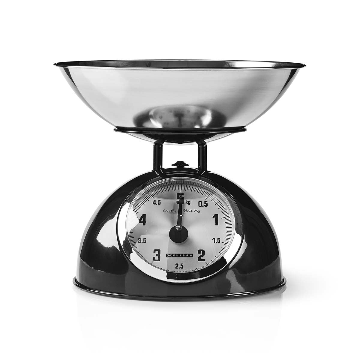 MELISSA Retro Traditional Vintage Metal Mechanical Weight Baking 5kg Kitchen Scale Black