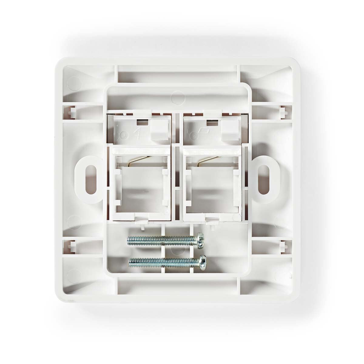 Nedis Network Keystone Face Plate | Face Plate RJ45 | 2 port(s) | ABS | White | Envelope