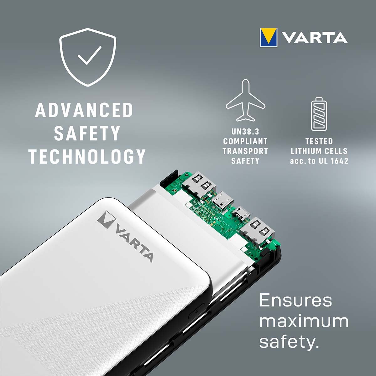 Varta Powerbank Energy | 15000 mAh | Output connection: 2x USB-A / 1x USB-C™