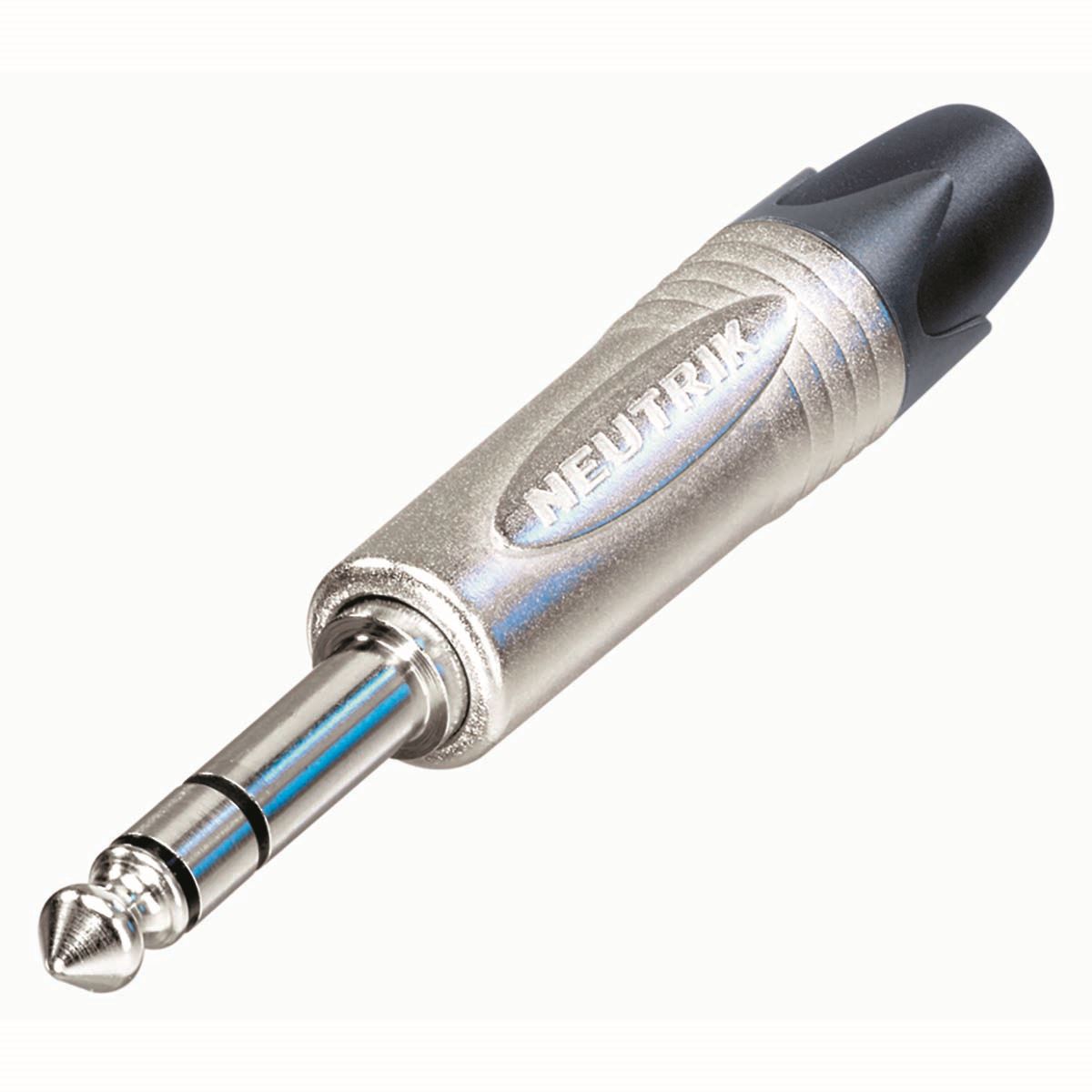 Neutrik 3 pole 1/4" professional plug, nickel contacts, nickel shell