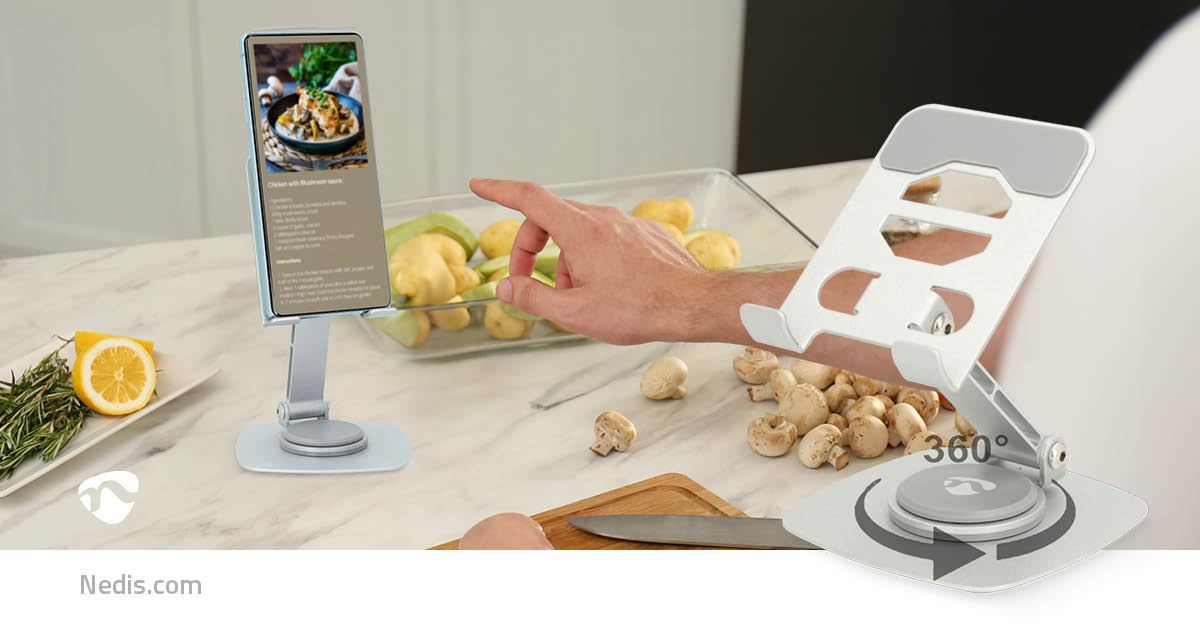 Nedis Smartphone Stand | Universal | Full Motion | Silver