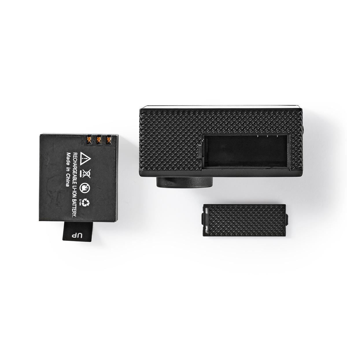 Nedis Action Cam | 1 Screen | 1080p@30fps | 12 MPixel | Waterproof up to: 30.0 m | 90 min | Wi-Fi | App available for: Android™ / IOS | Mounts included | Black