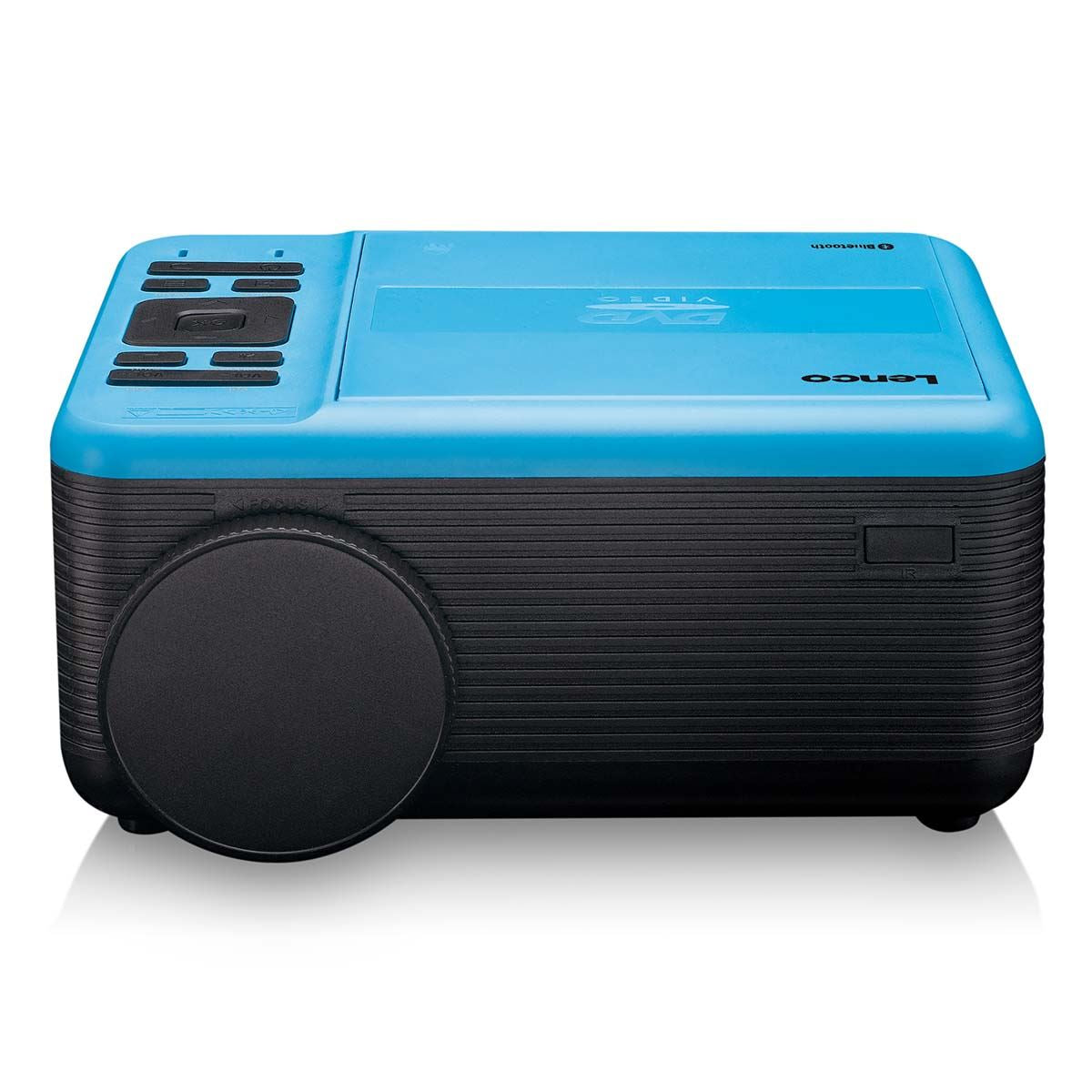 Lenco LCD Projector, DVD Player & Bluetooth® with high resolution, supports Full HD 1080P content Blue