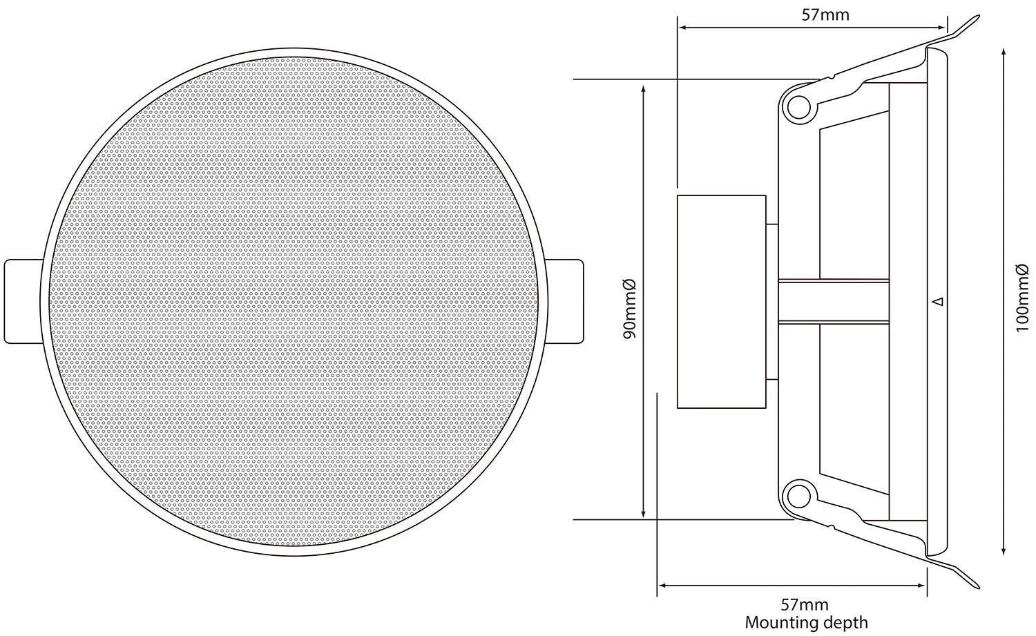 Adastra SL3 Slimline Discreet Ceiling Speakers - 3" (Pair) White