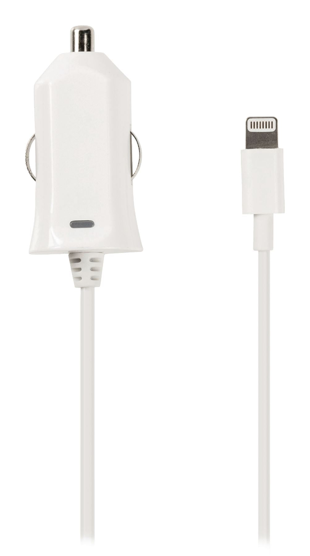 In-Car MFI Charger 2.1 A Fixed Cable Apple Lightning White