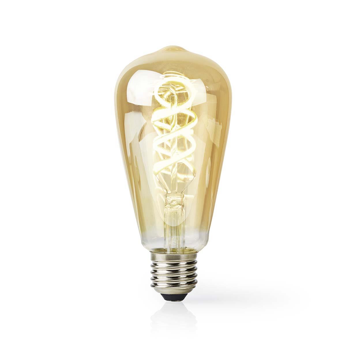 Nedis SmartLife LED Filament Bulb | E27 | 360 lm | 4.9 W | Warm to Cool White | 1800 - 6500 K | Glass | Android™ / IOS | ST64 | 1 pcs