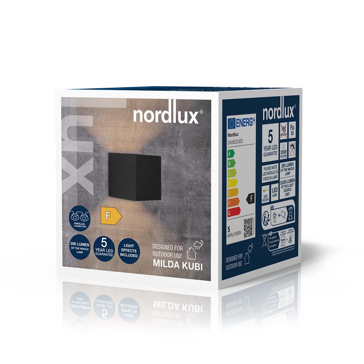 Nordlux Milda kubi Wall light Black