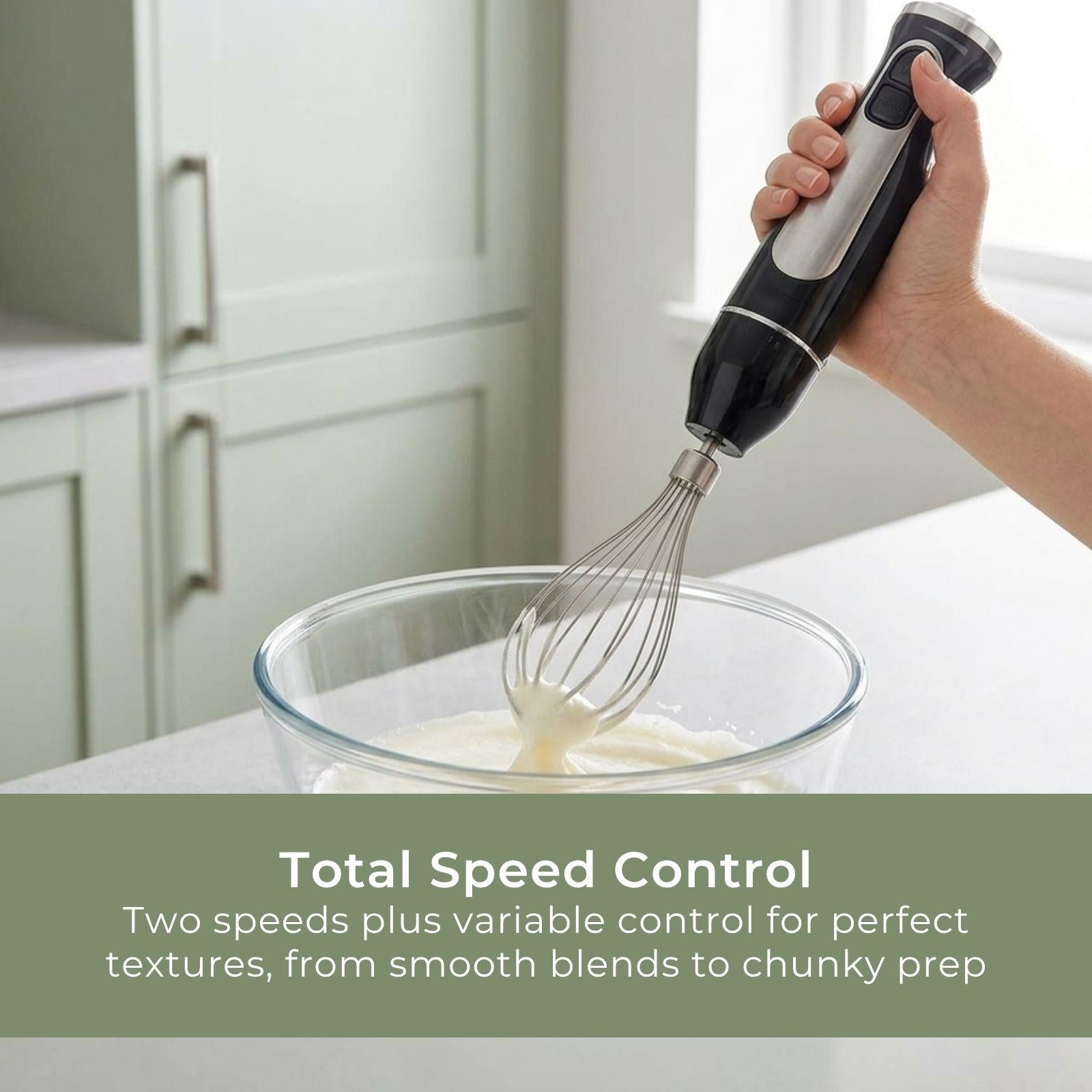 MELISSA 600W Hand Blender, Handheld Stick Immersion Mixer with Stainless Steel Blades, Ideal for Smoothies Shakes Baby Food Soup Purees & Sauces