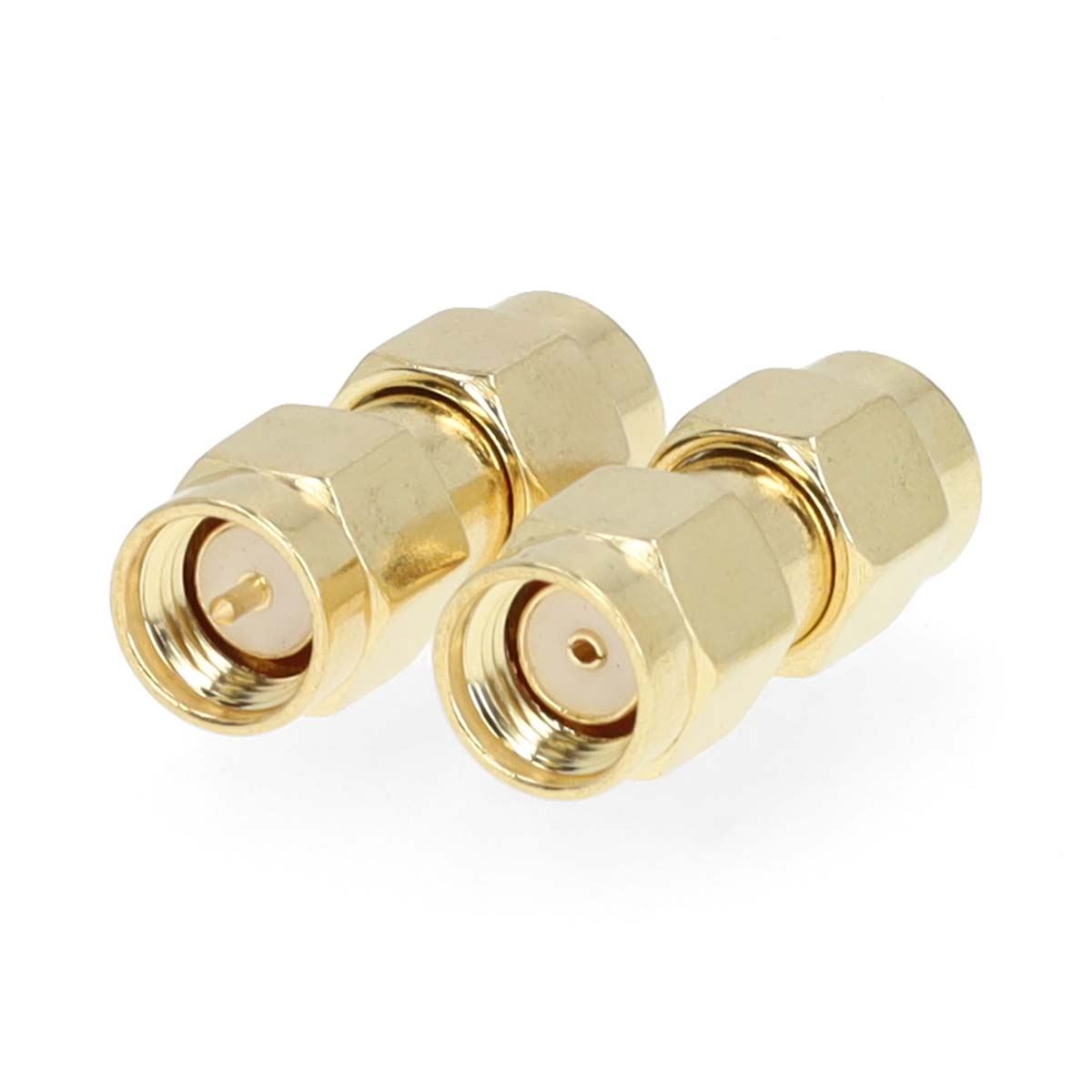 Nedis SMA Adapter | SMA Male Reverse Polarity | SMA Male | Gold Plated | 50 Ohm | Straight | Copper | Gold | 2 pcs | Box