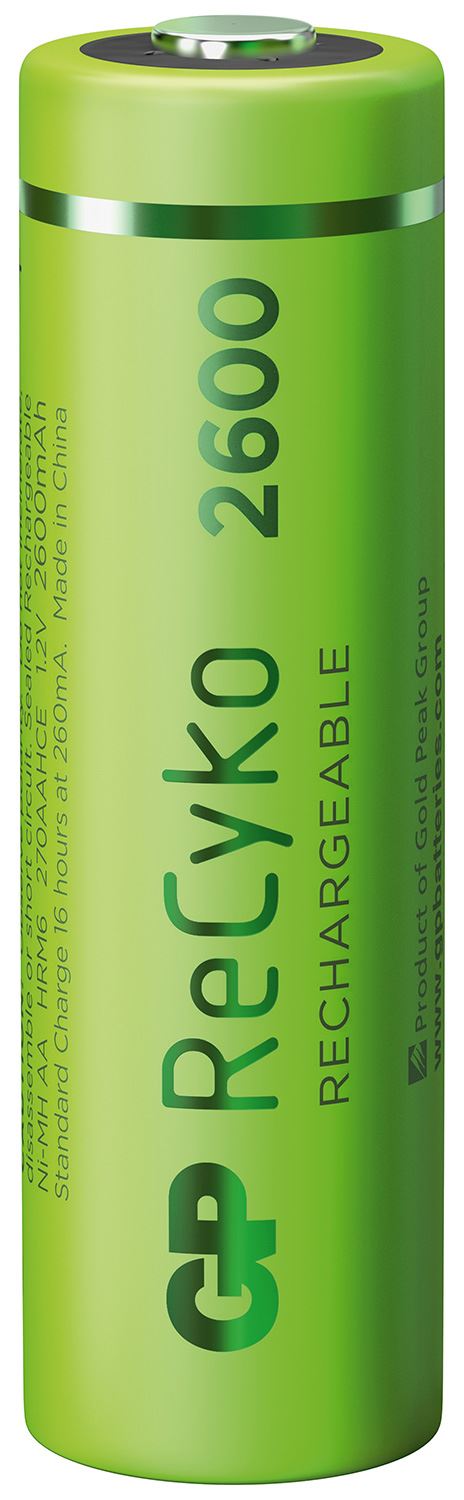 Gp AA Rechargeable Battery ReCyko+ 2600 - 4 Pack