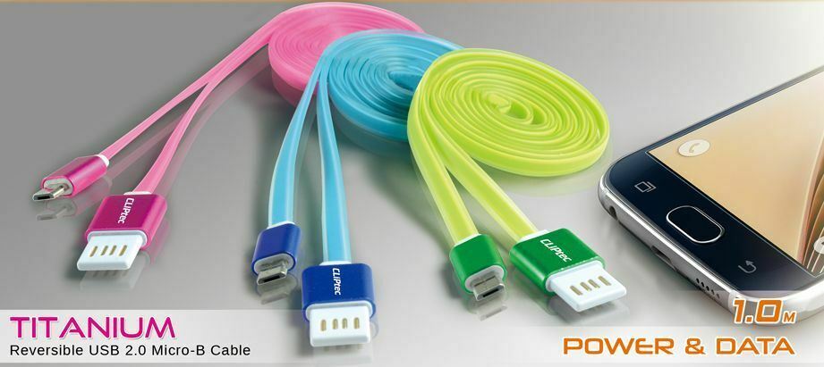 Cliptec USB Cable | USB 2.0 | USB-A Male | USB Micro-B Male | 480 Mbps | Nickel Plated | 1.00 m | Flat | PVC | Pink