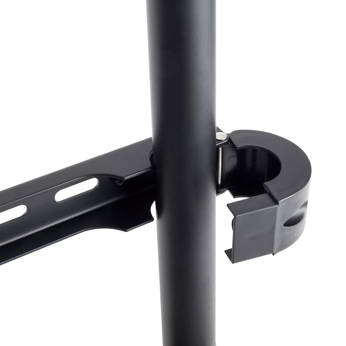 Nedis TV Floor Stand | 60 - 75 " | Maximum supported screen weight: 40 kg | Scandinavian Design | Anti-tip strap | Snap-lock | Aluminium / Steel | Black